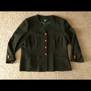 Ans Mode Blazer Sz L Chic Buttons Pockets